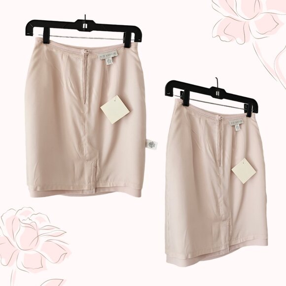 Petite Sophisticate Vintage Pencil Suit Skirt | NWT | 2P | Powder Pink - Picture 12 of 16